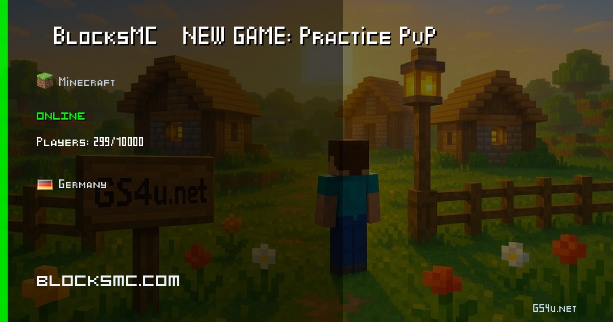 BlocksMC NEW GAME: Practice PvP - Minecraft server - blocksmc.com:2222