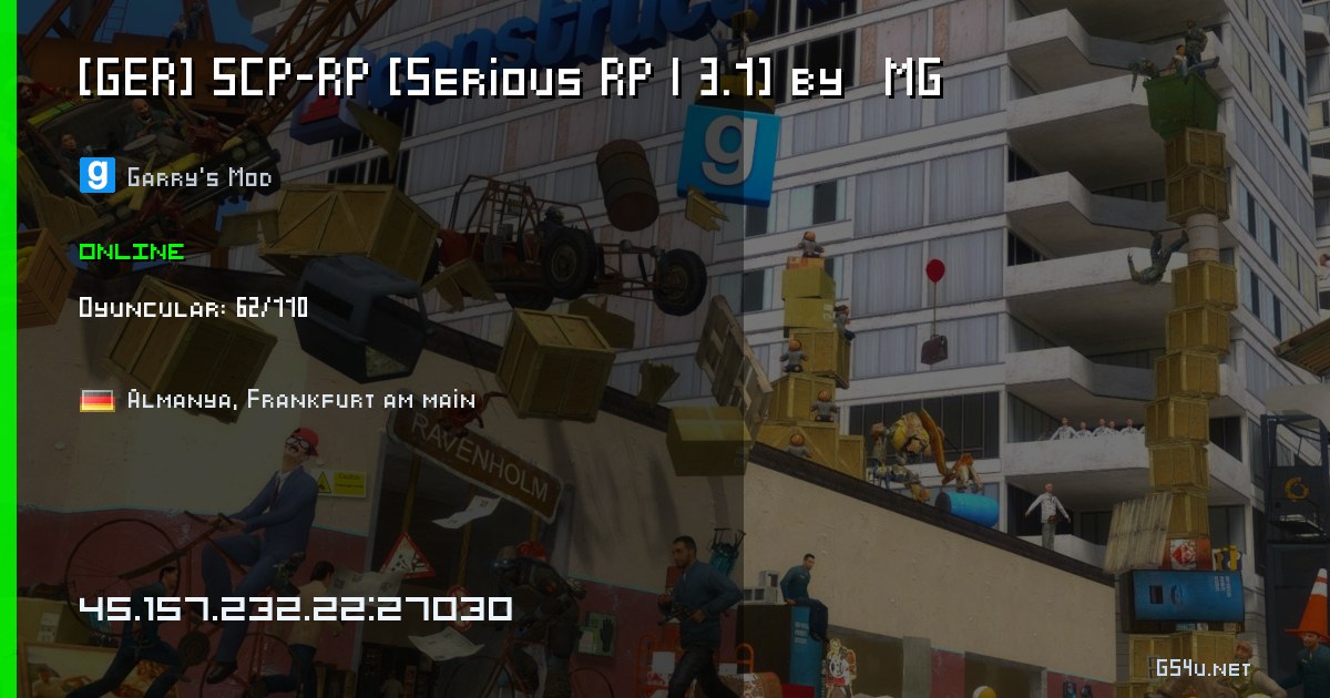 [GER] SCP-RP [Serious RP | 3.1] by ★ MG ★ - GMod server - 45.157.232.22 ...