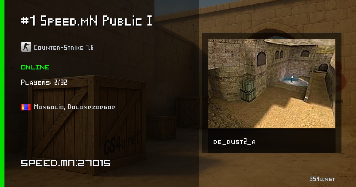 #1 Speed.mN Public I - CS 1.6 server - speed.mn:27015 - Mongolia ...