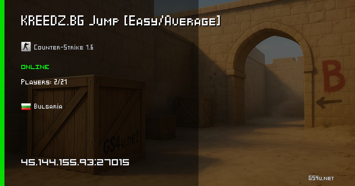 KREEDZ.BG Jump [Easy/Average] - CS 1.6 server - 45.144.155.93:27015 ...