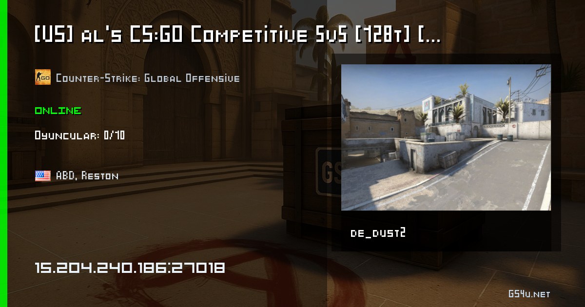 [US] al's CS:GO Competitive 5v5 [128t] [Ranks] [!ws] [!gloves] [!agents