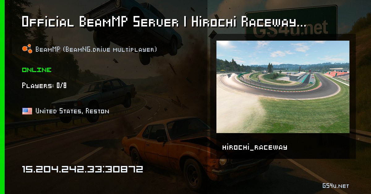 Official BeamMP Server | Hirochi Raceway (02) | US-East | 1 Vehicle